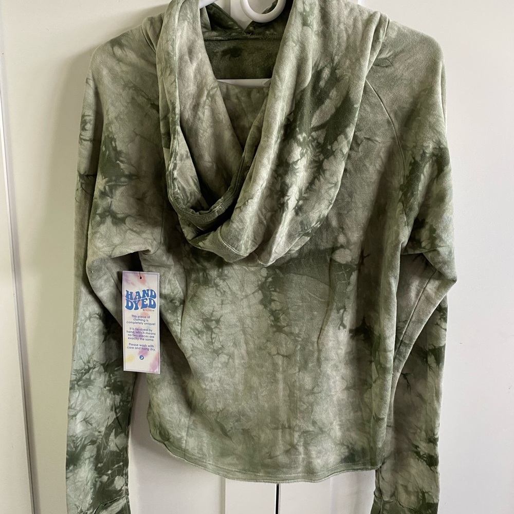 Glyder green, tie-dye, extra small hoodie - Picture 2 of 5